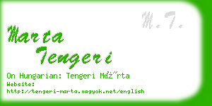 marta tengeri business card